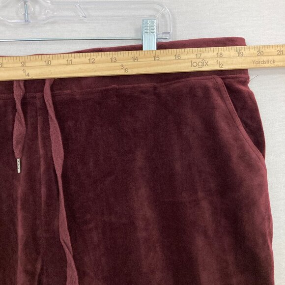 Gloria Vanderbilt Red Burgundy Velvet Straight Leg Comfy Pull-on Pants XXL - Picture 5 of 9